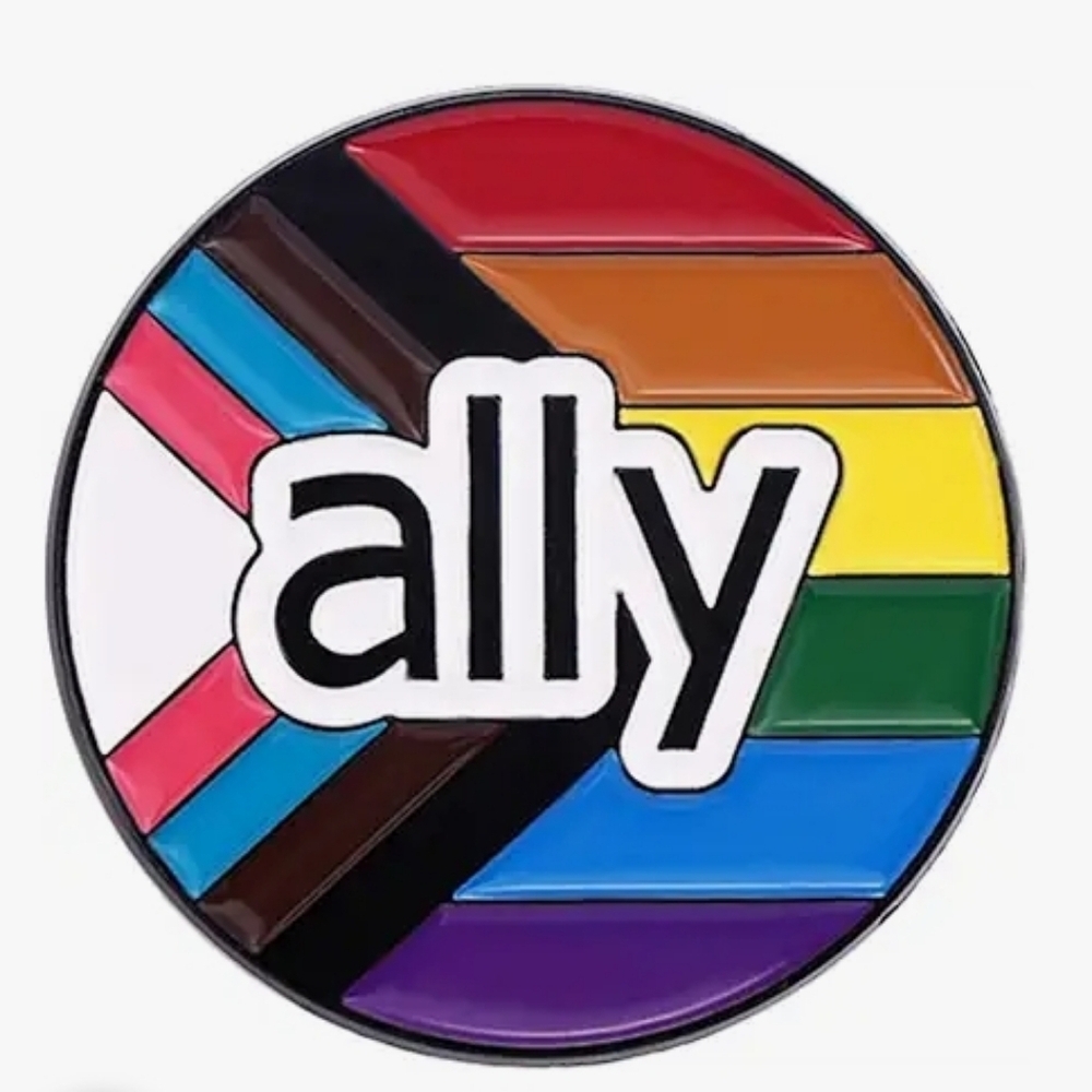 ALLY Rainbow Pride Enamel Pin - Multicolor